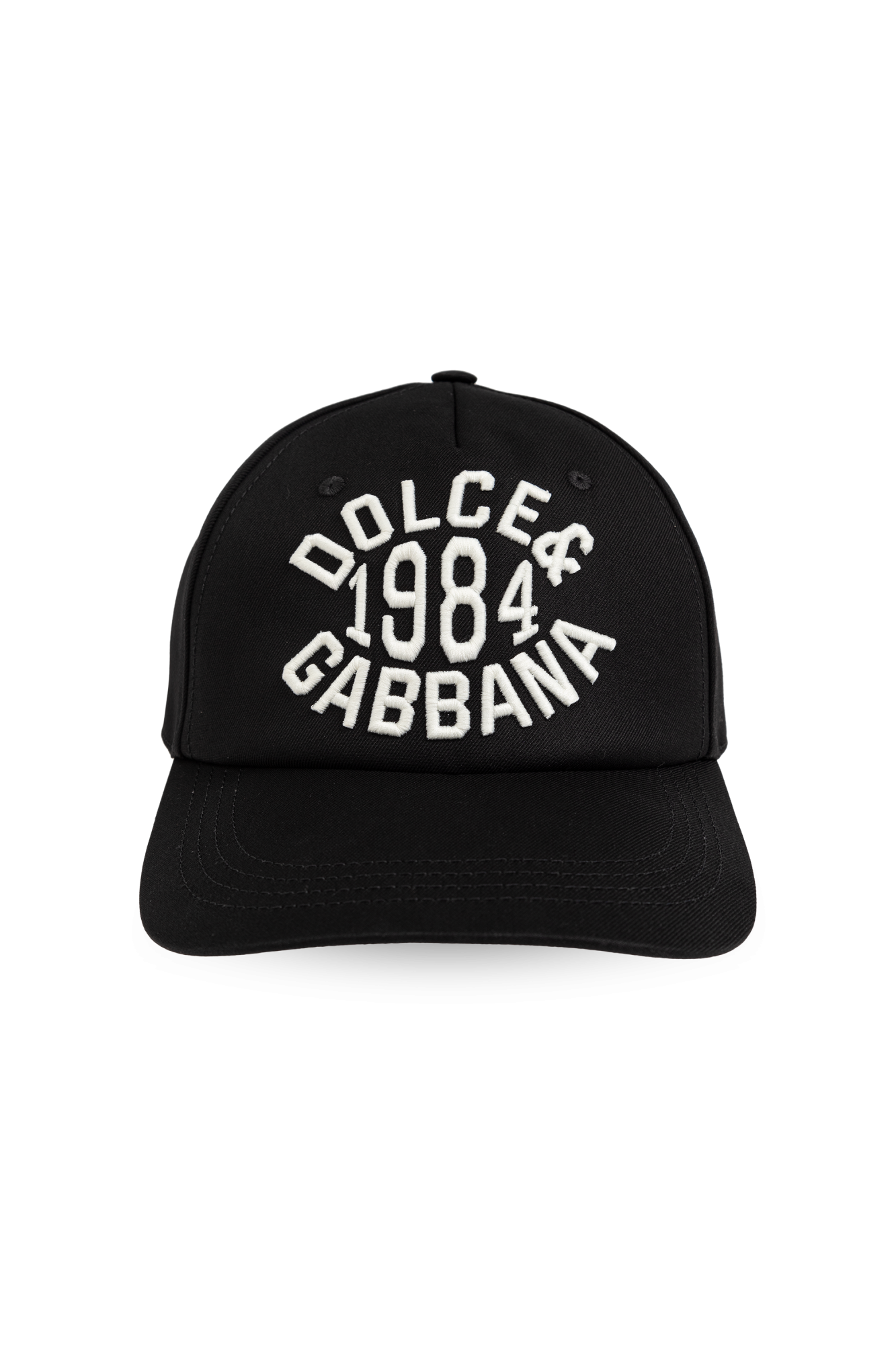 Cotton baseball cap with DG embroidery in Black for Men